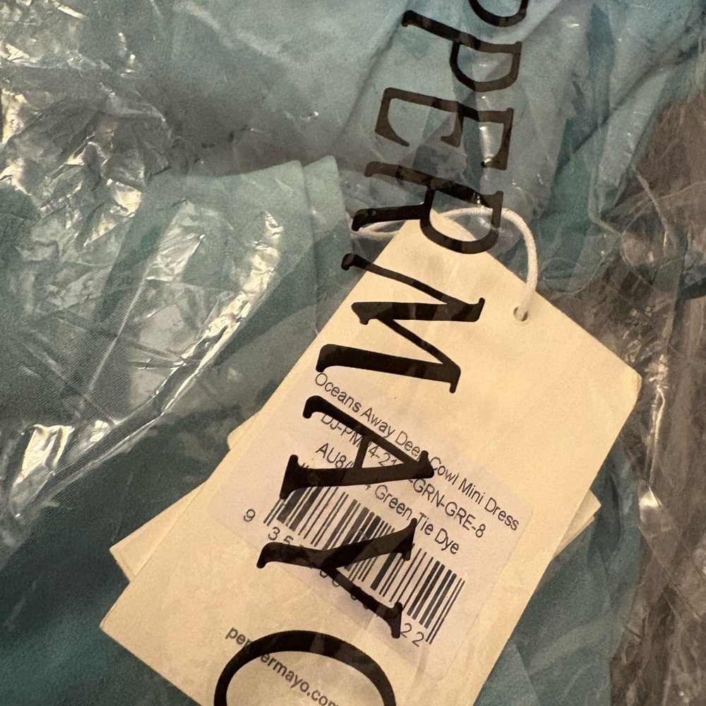 Peppermayo Teal Halter Mini Dress with Shell Accent - Picture 3 of 3